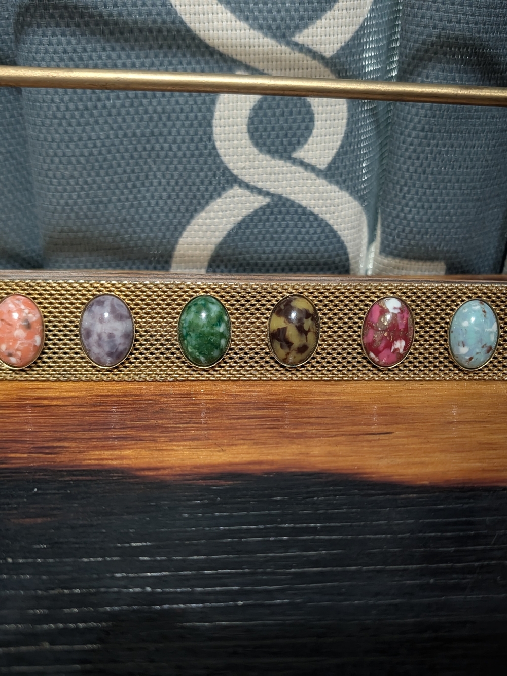 Multicolor Stone Accent Mesh Bracelet - Women Accessories
